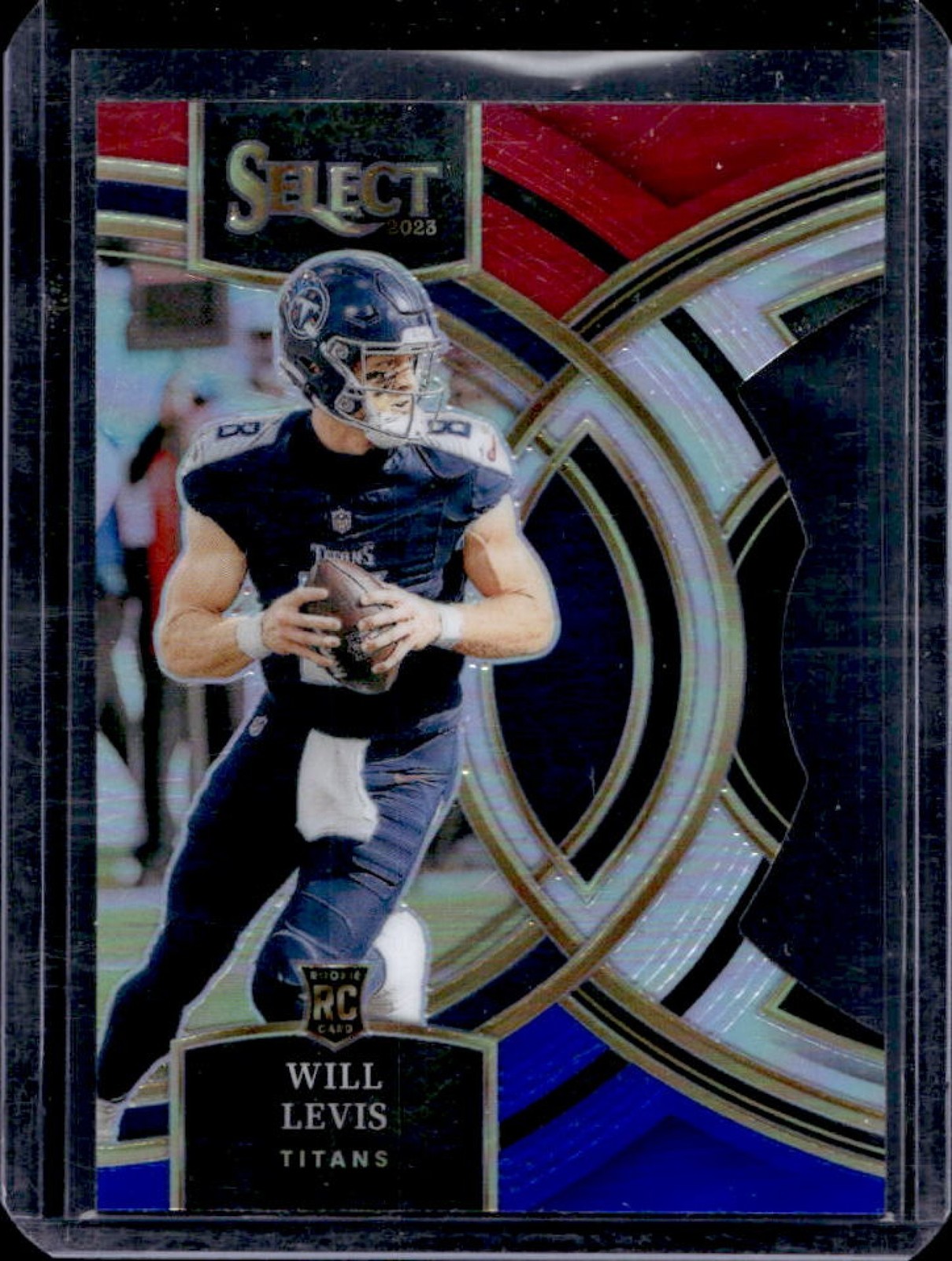 2023 Select Will Levis RC Red and Blue Prizm Die Cut Premier Level #148 Titans