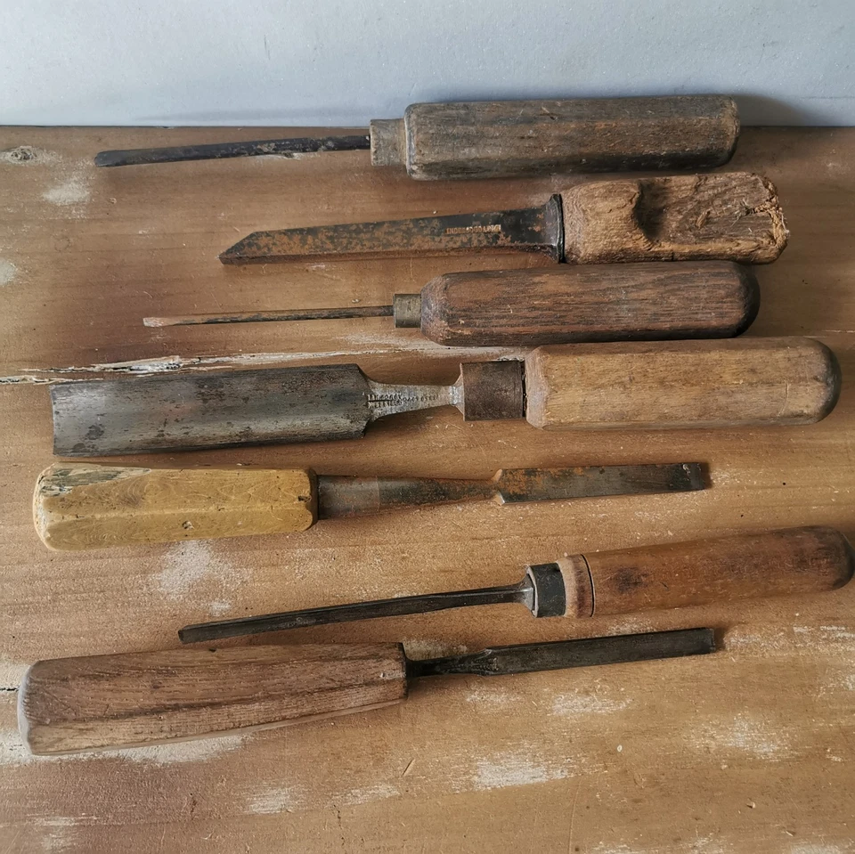 Lot Anciens Ciseaux À Bois Goujes... / Réf A327 - Photo 2/4