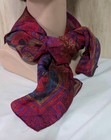 Liz Claiborne Vibrant  Red, Purple, Teal  Silk Square Paisley Scarf.       #255 — photo 3