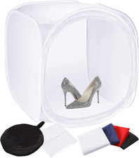 32"/80Cm Photo Studio Box Light Cube Tent with 4 Backdrop, Lightbox Photo Box St