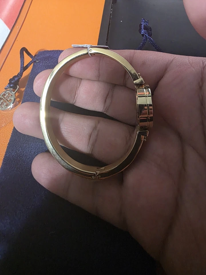 Tory Burch TBW1406 Kira Tri-Tone Watch,Ivory Dial Stainless Steel Leather - Image 2 of 4