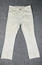 Vintage Levis 70s STA-PREST Slacks 31/30 USA Made Talon 42 Zipper Big E White