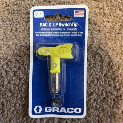 #ad Graco LP517 RAC X Low Pressure Airless Paint Spray Tip Yellow NEW USA $49.95