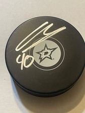 Dallas Stars ANTONIO STRANGES Signed Hockey Puck