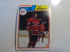 1983-84 O-Pee-Chee Hockey Card # 195 Larry Robinson VG (3) Montreal Canadiens