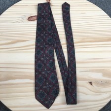 Robert Talbott Best of Class Silk Tie Maroon Grey Geometric Medallion Necktie