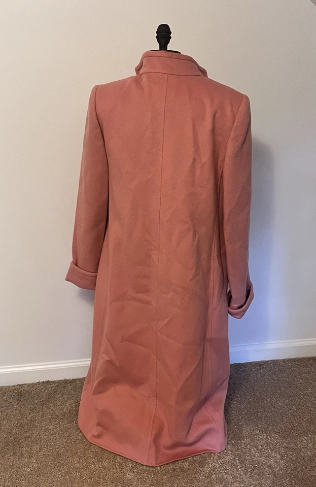 Abrigo De Colección Neiman Marcus André Laug Roma 100% Cachemira Rosa Mujer SM 4/5 Foto 2 de 4