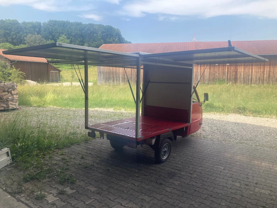 Rote Ape TM mit soldidem, schönem Kastenaufbau aus Aluminium, abnehmbar - Bild 1 von 4