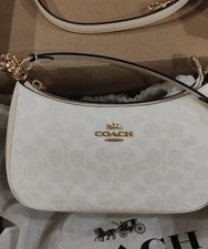 NWT Coach Teri Shoulder Bag in Signature Glacier white CA548 NEW