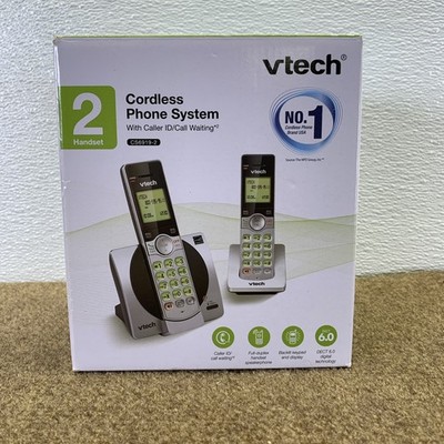 VTech Cordless 2-Line Phone System with Answering Machine and Mailbox 2 Handsets