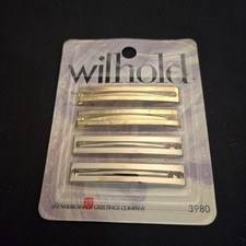 New Wilhold Silver and Gold Metal Barrettes Style 3980
