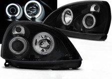 Coppia fari Renault Clio 2 01-05 angel eyes CCFL nero
