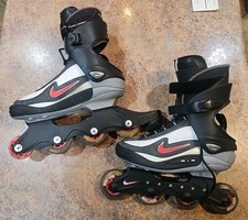 Nike Zoom Air Carbon Inline Roller Blades Size 5.5 Red  Black Vintage Skates