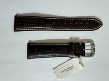 Jacques Lemans Dark Brown Genuine Alligator band strap 22mm Made in USA