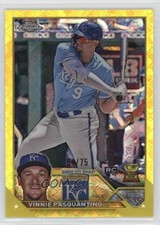 2023 Chrome Logofractor Edition Yellow Refractor 54/75 Vinnie Pasquantino zg2