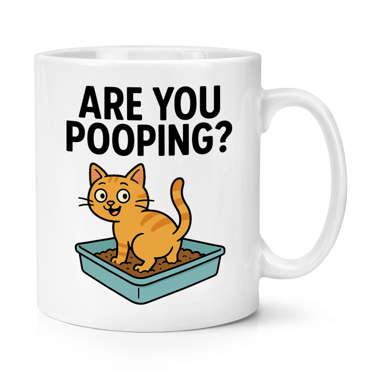 Are You Pooping Cat Litter Tray 10oz Mug Cup Sh*t Joke IBS Sarcastic Funny