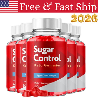 (5 Pack) Sugar Control Keto ACV Gummies 1000MG SugarControl Vitamin 300 Gummies