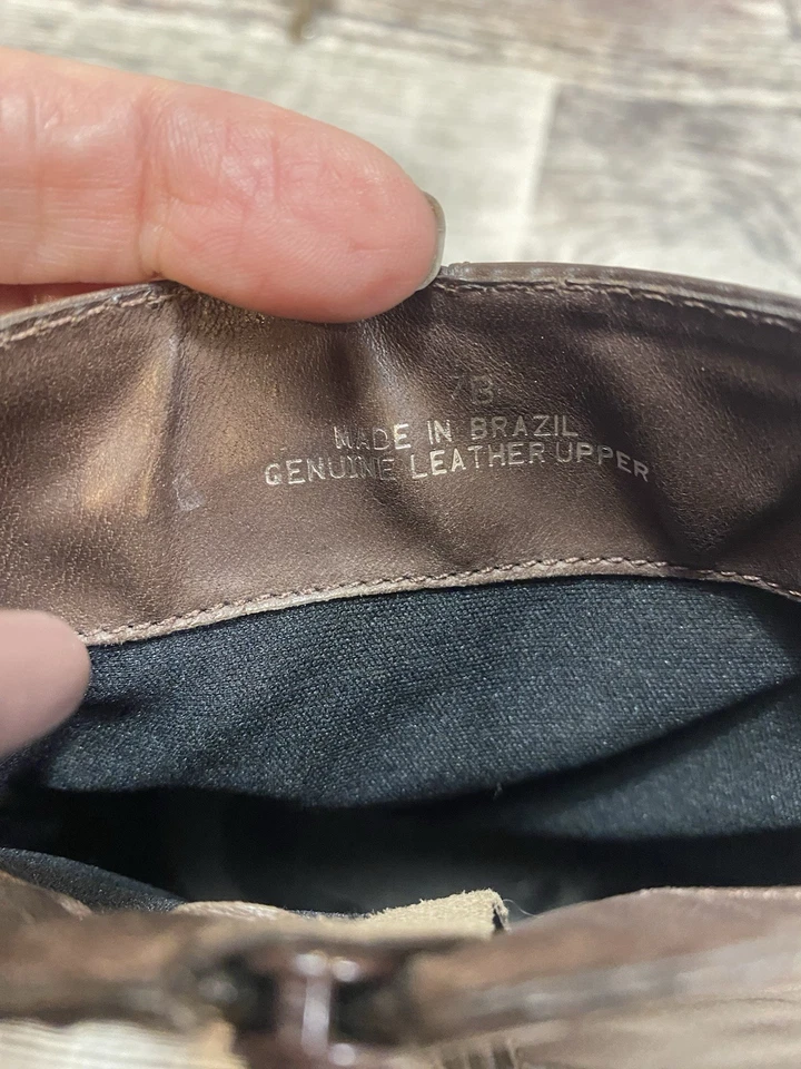 Talbots Womens Ankle Boots Leather Brown Zip Up Size 7B - Image 4 of 4