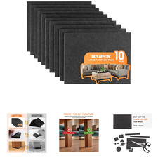 Felt Furniture Pads 10pcs 8x6 Inches Adhesive Floor Protectors for Hardwood and
