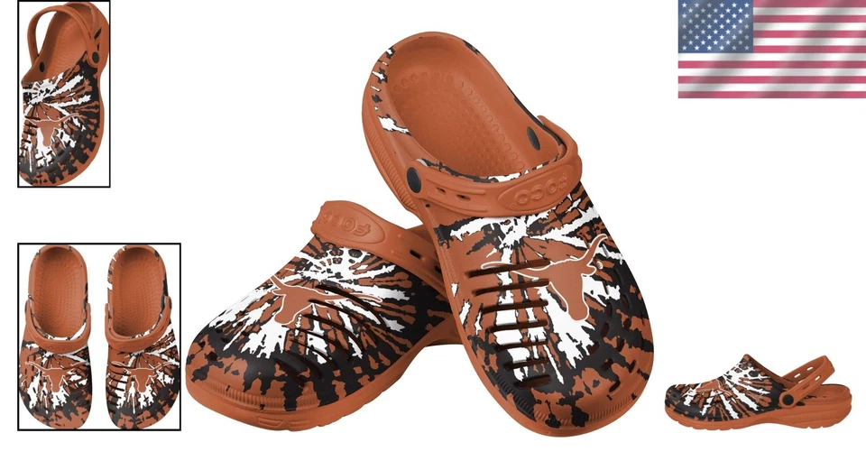 Texas Longhorns Tie-Dye Clog with Strap - Image 2 of 4