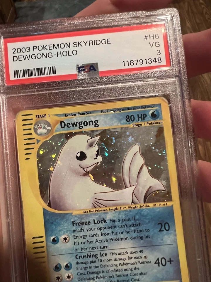 PSA 3 HUGE SWIRL 2003 Skyridge Dewgong Holo Foil H6/H32 WOTC Pokemon - Image 3 of 3