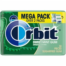 3x Packs Wrigley's Orbit Sweet Mint Flavor Gum 30 Pieces Each Sugar Free
