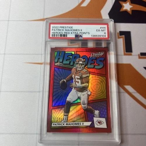 2022 Panini Prestige Heroes Patrick Mahomes II #H-4 Xtra Points Red /449 PSA 6