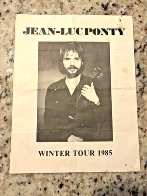 Jean Luc Ponty  - 1985 Winter Tour Book / VG+ condition - Original Owner