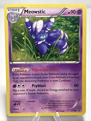 Pokemon Meowstic XY48 XY Holo Promo Stage 1 90 HP English 2015