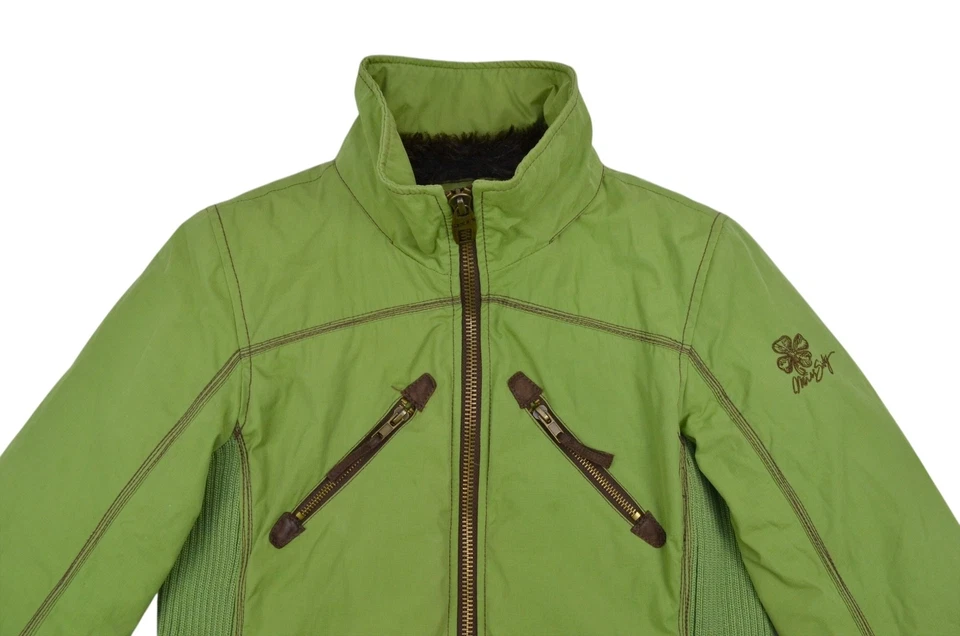 Vintage Y2K Miss Sixty Faux Fur Lined Full Zip Womens Jacket Size L Large - Image 4 of 4