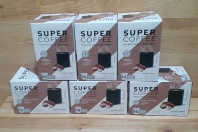 SUPER COFFEE  HAZELNUT 60 k-cup Positive Energy Brew Keto L-THEANINE ANTIOXIDANT