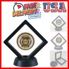 SH Challenge Coin Display Frame, 3D Floating Display Case Stand Holder, Medal...