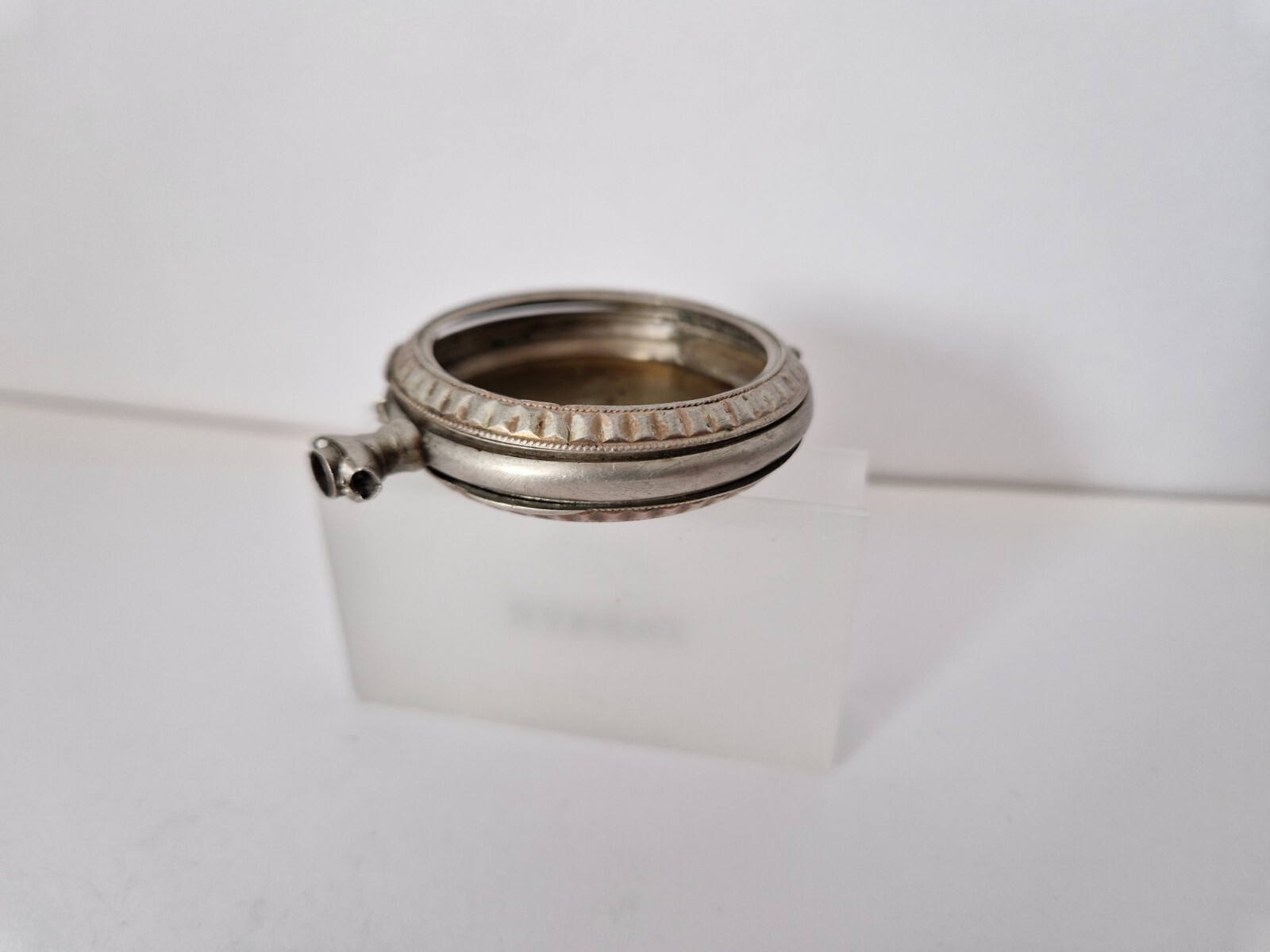 Solid Silver 0.800 Pocket  Watch Case - Open Face - image 5