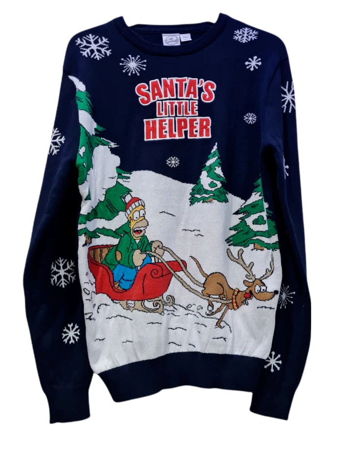 The Simpson Christmas Knitted Pullover Jumper For Men From Primark Fairisle
