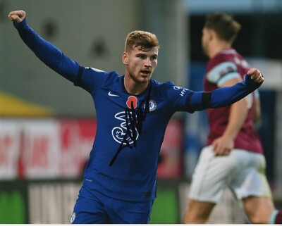 Timo Werner Chelsea Kit Number Chelsea FC Timo Werner Autographed