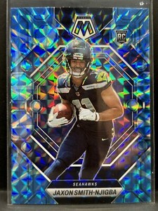 Jaxon Smith-Njigba 2023 Panini Mosaic Rookie Blue Reactive Prizm RC SP #331 Mint