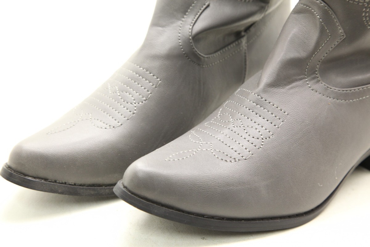 Bottes Santiags SUREDELLE Femme Pointure 40 - Gris Foncé, Synthétique, Neuves Sans Boîte