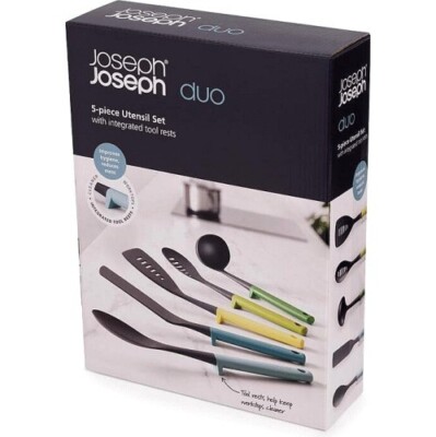 BRAND NEW!~Joseph Joseph Duo 5 piece Utensil Set with Integrated Tool Rests