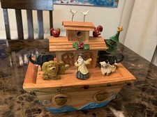 Wooden Noah  s Ark Set