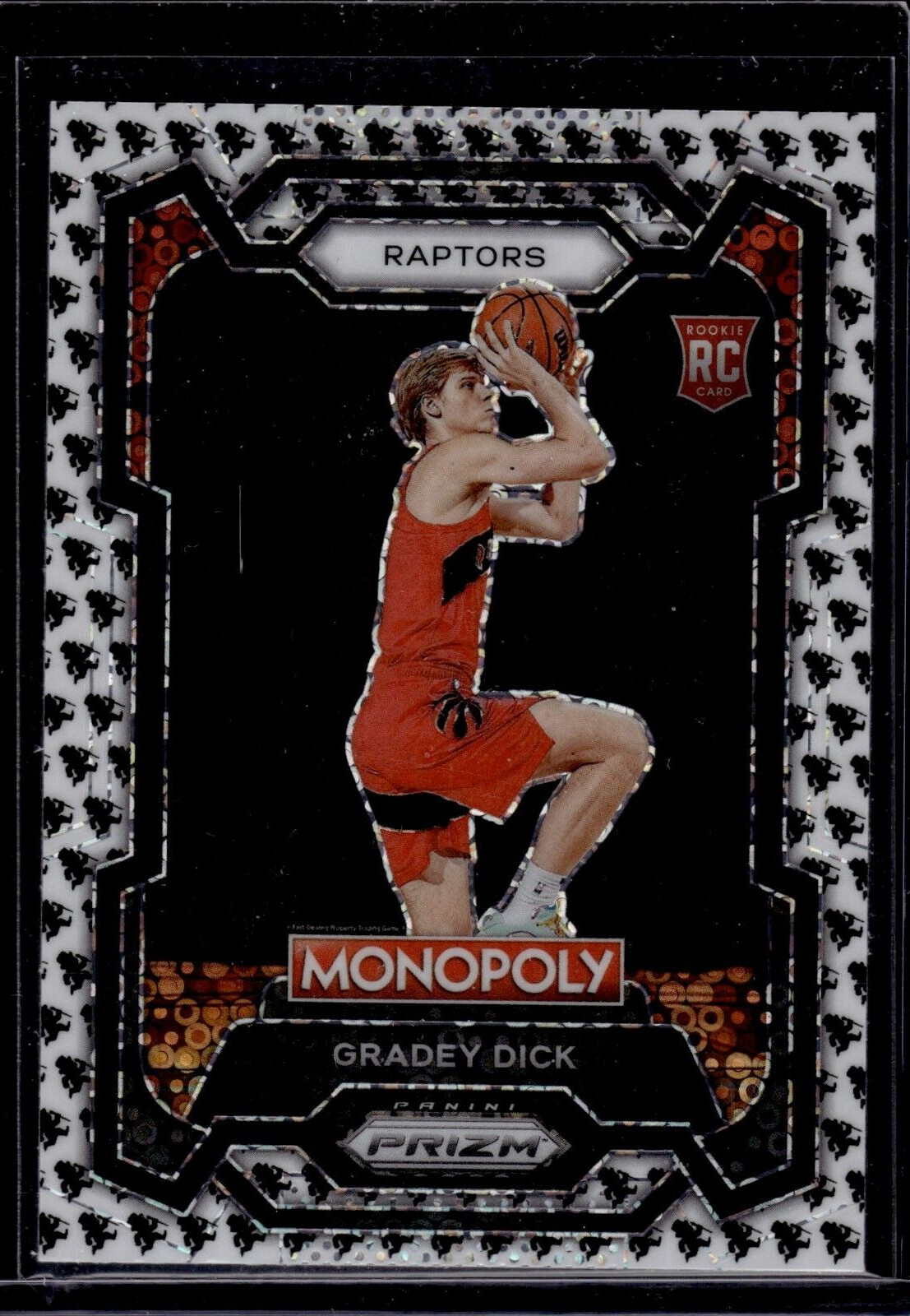 2023-24 Panini Prizm Monopoly Monopoly Man Black and White #84 Gradey Dick