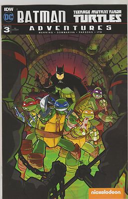 IDW & DC COMICS BATMAN TEENAGE MUTANT NINJA TURTLES ADVENTURES #3 RI VARIANT NM