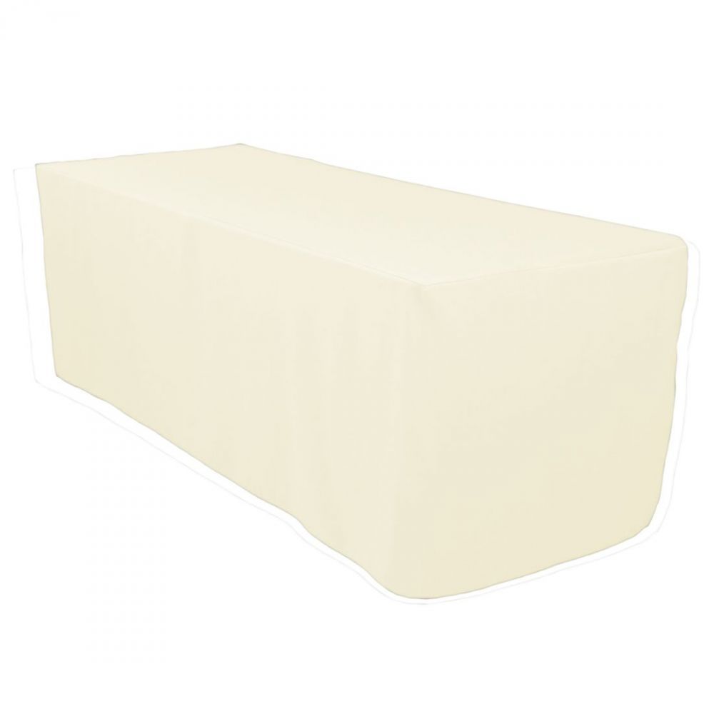 LinentTablecloth 6 ft. Fitted Polyester Tablecloth for Weddi