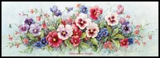 Pansy Bouquet - DIY Chart Counted Cross Stitch Pattern Needlework DMC Color     