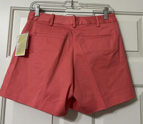 NWT Michael Kors size 2 coral flat rate chino shorts womens $74 - Picture 2 of 4