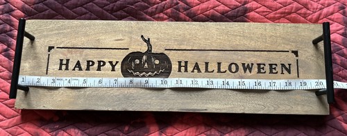 New Halloween Metal Handle Wood Charcuterie/ Board Party Serving Tray - 20.5” - Picture 12 of 14