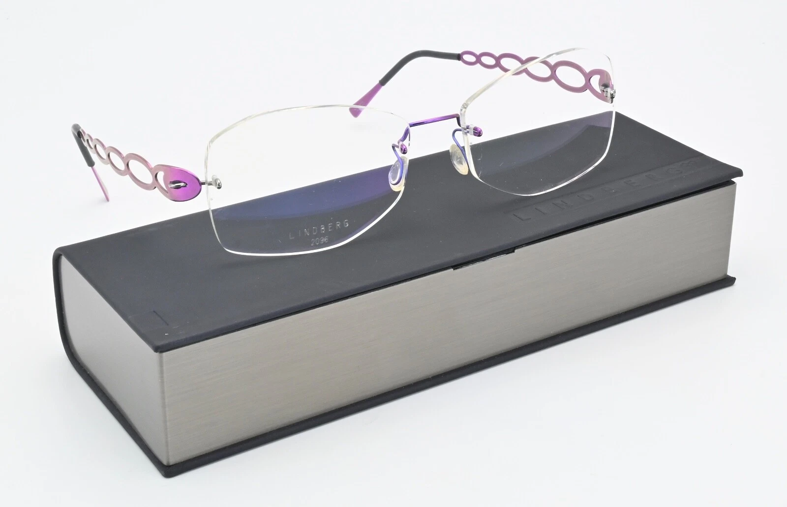 Lindberg Glasses Frame 2096 P77 Spirit Titanium Rimless Gloss Metallic Purple S