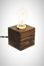 The Minimalist Edison Bare Bulb Edison Table Accent Lamp  Ebony 