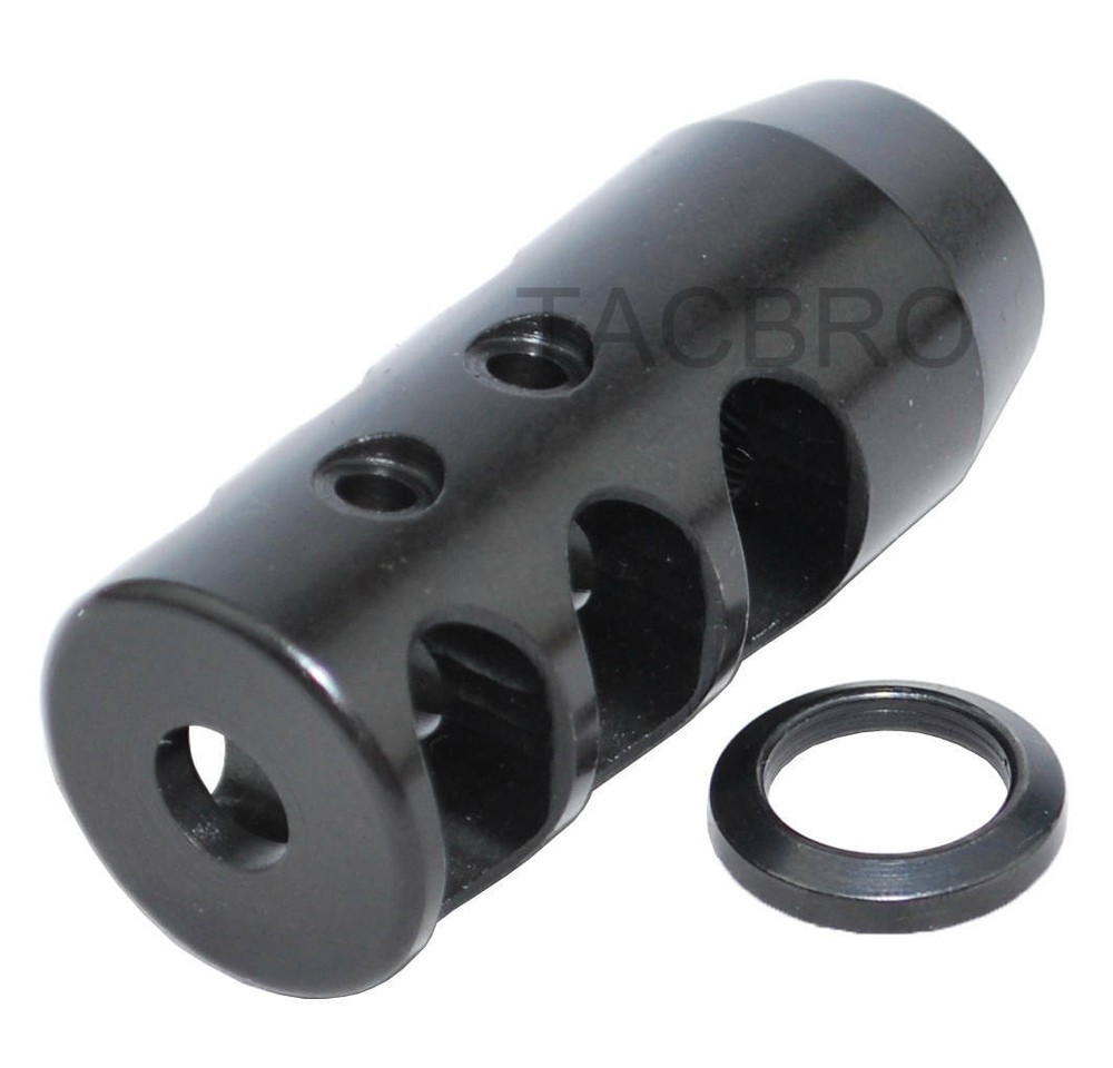 223 All Steel Compact Muzzle Brake 1/2x28 TPI for 5.56 NATO