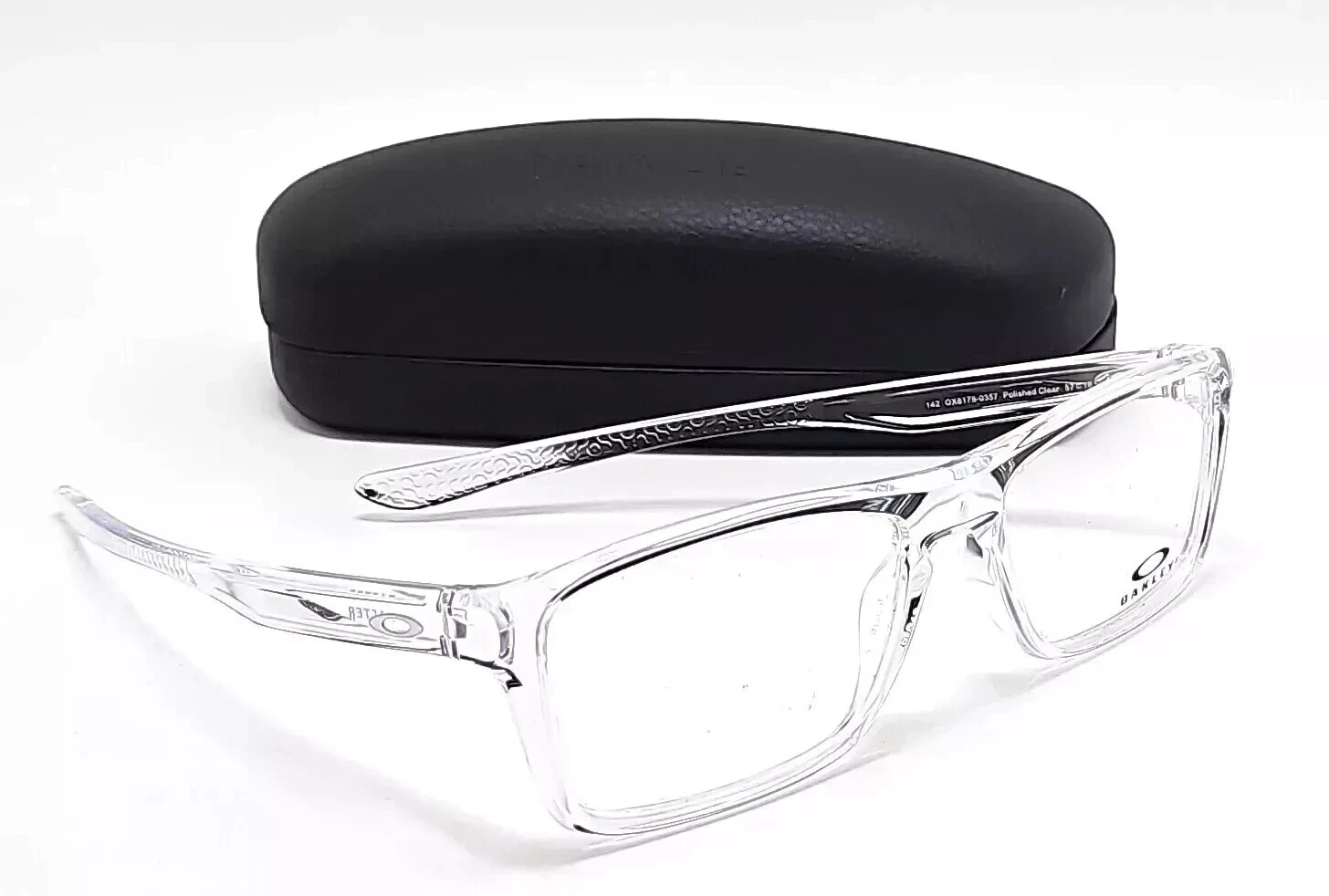 Oakley Rafter OX8178 0357 Polished Clear Square Eyeglass Frames 57 18 142