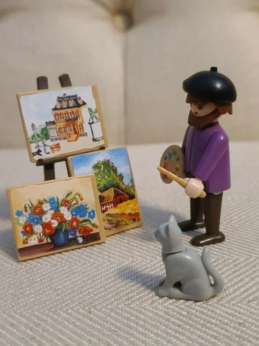 Vintage Playmobil 5404 Victorian Artist 100% Complete Set Mansion 5300